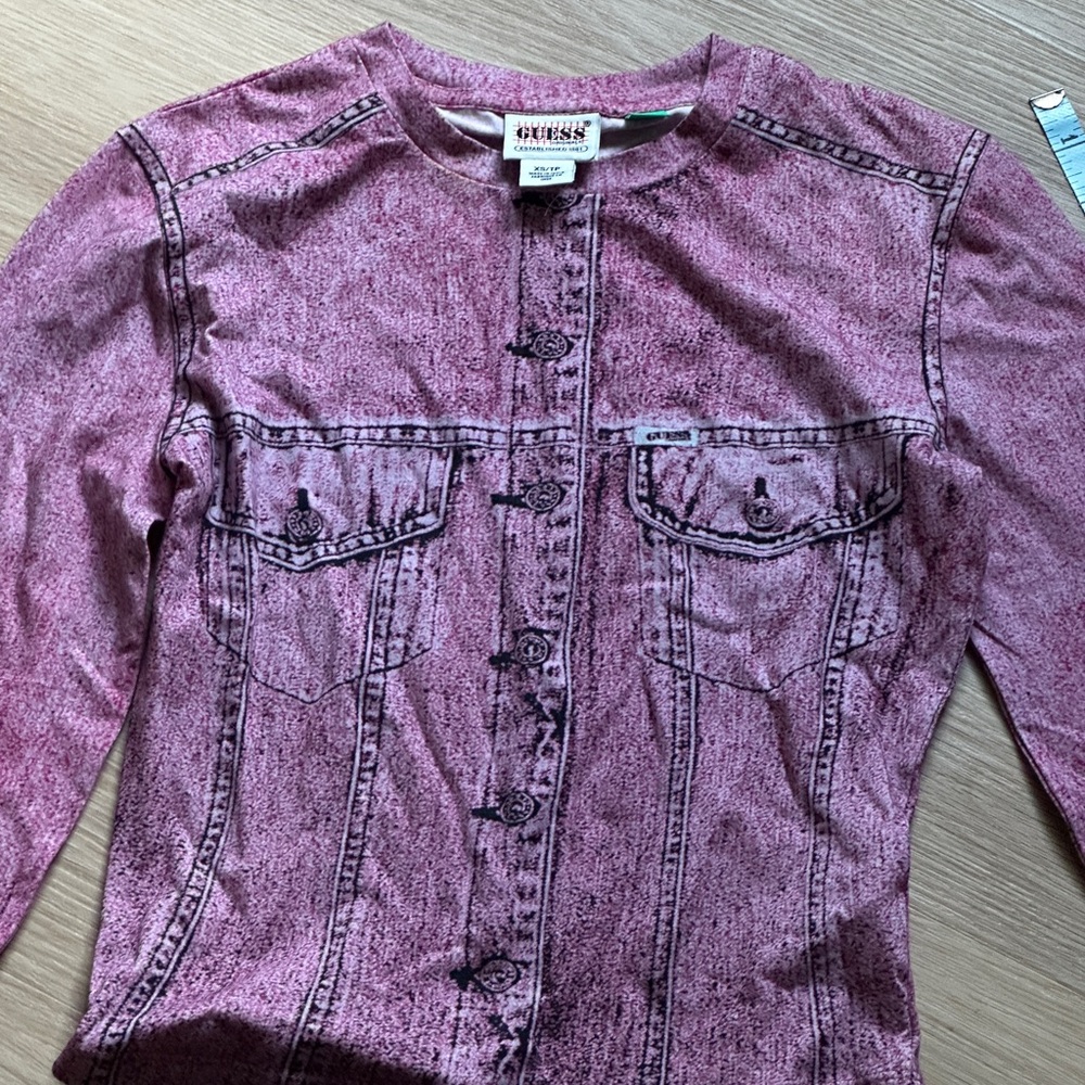 Guess Fuchsia Button-Up Jacket - Picture 2 of 4